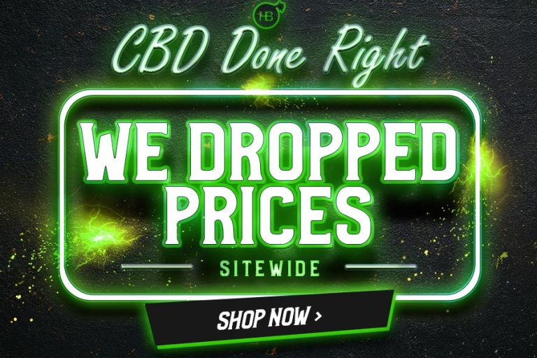 CBD Done Right We Dropped Prices Sitewide Mobile Banner